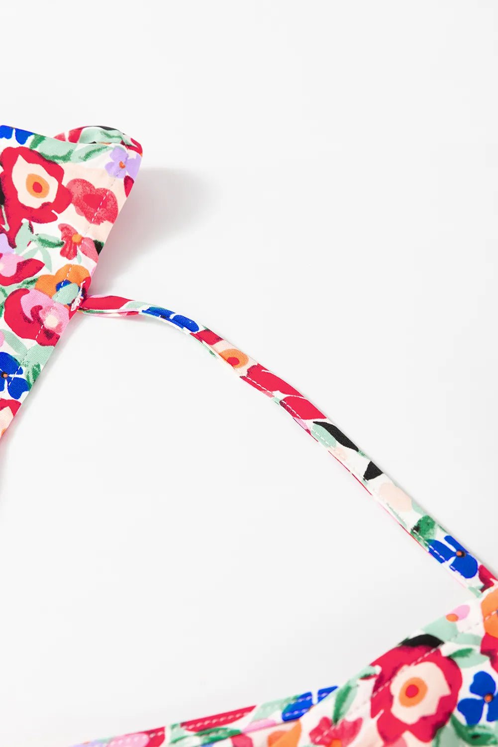 Floral Half Sleeve Deep V Neck Cutout Back Maxi Dress - adritiX