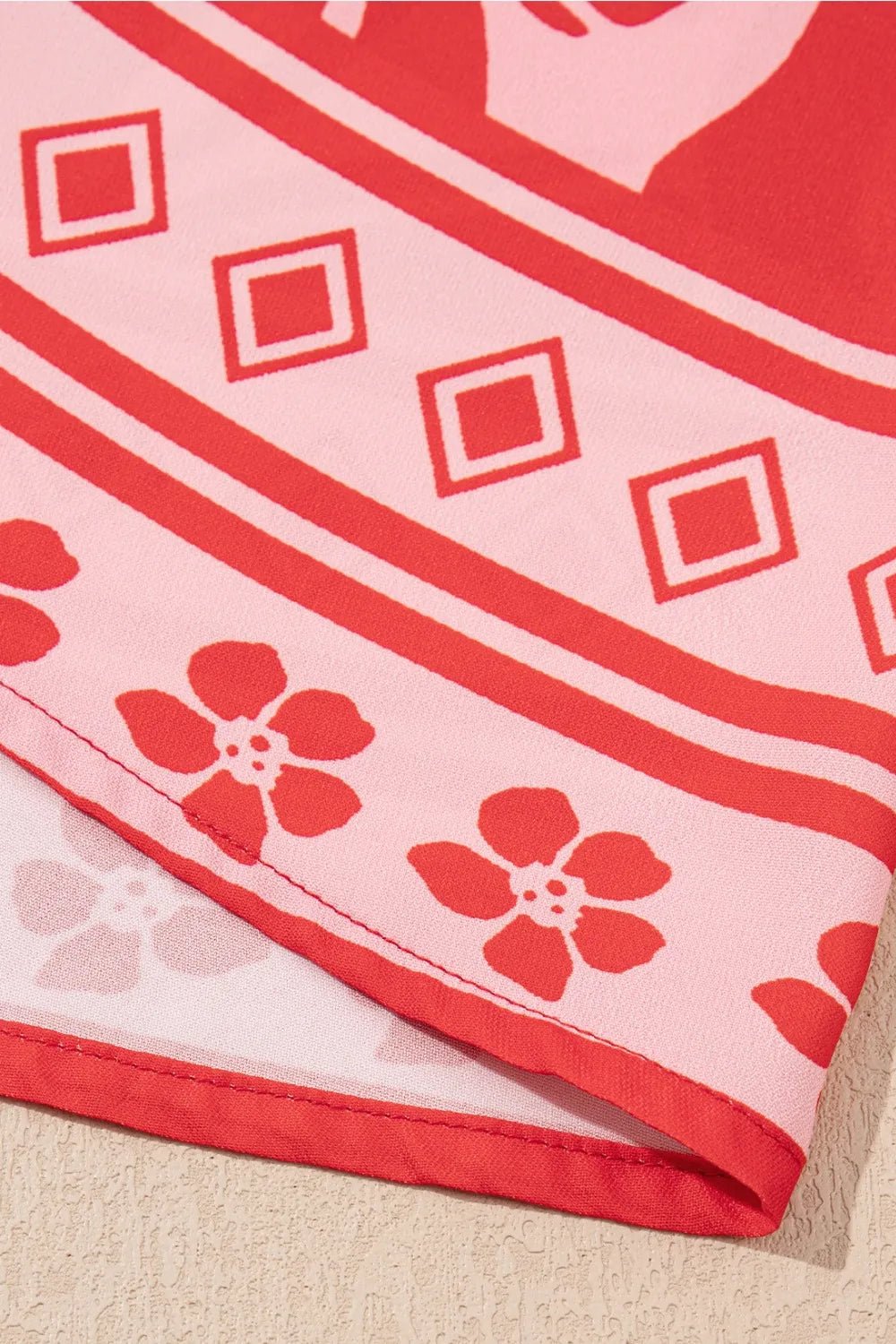 Floral Ruffled V - Neck Midi Dress with Button Front - adritiX