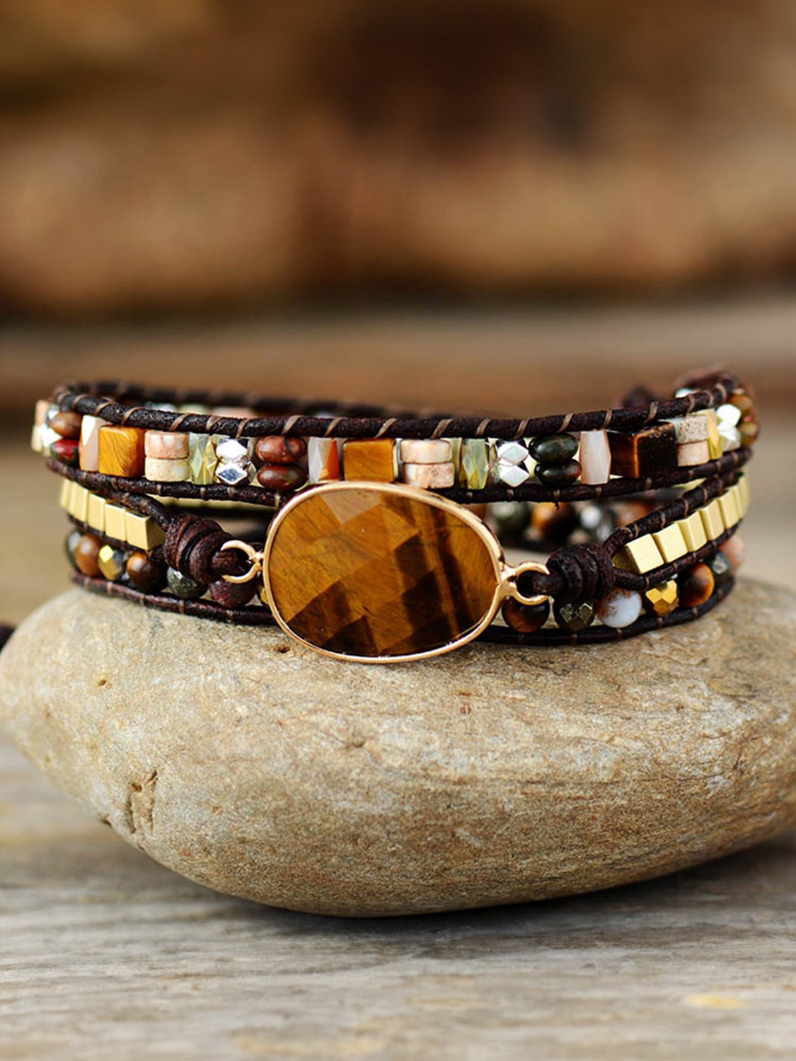 Geometrical Shape Triple - Layer Bracelet - adritiX
