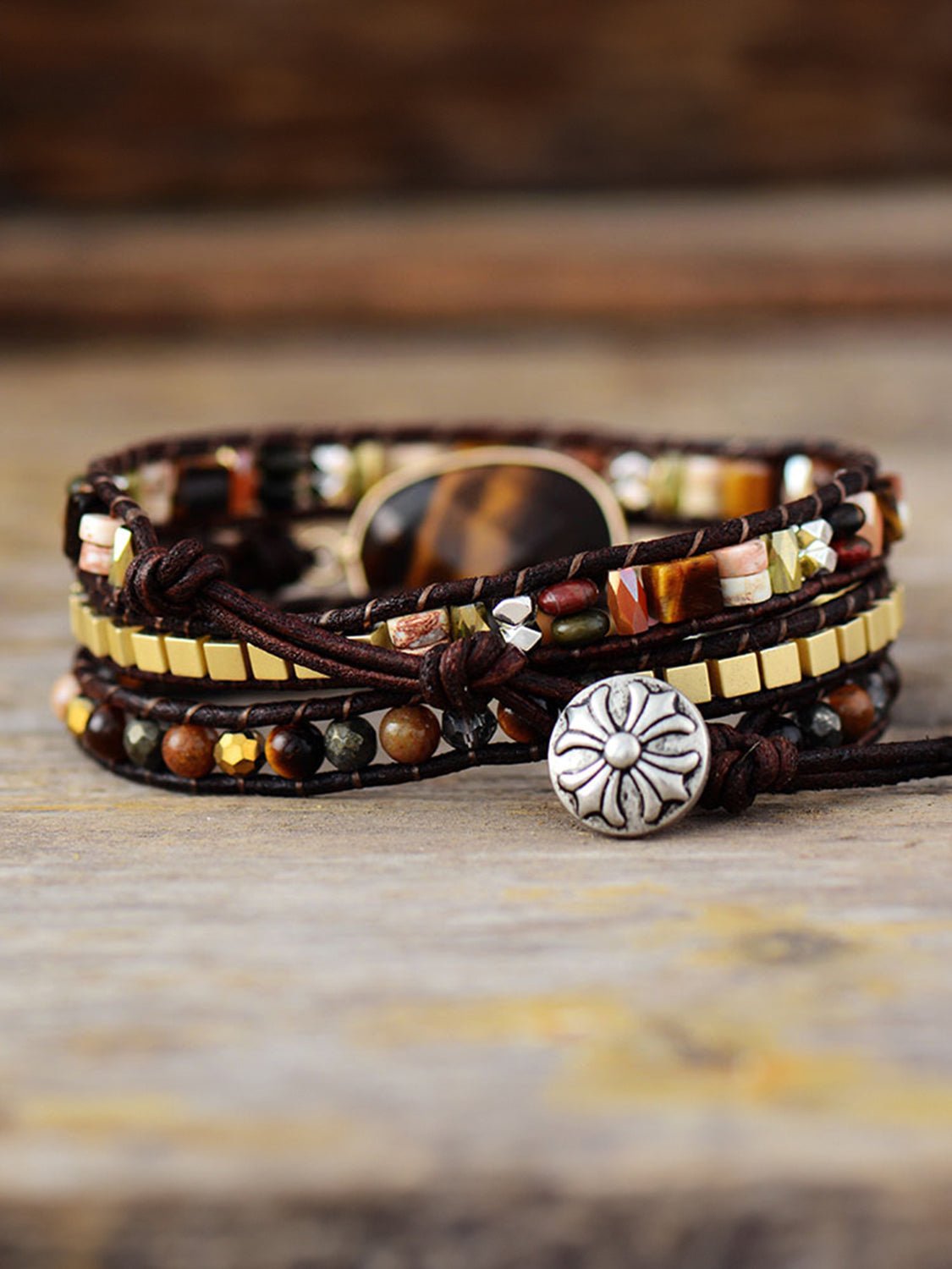 Geometrical Shape Triple - Layer Bracelet - adritiX