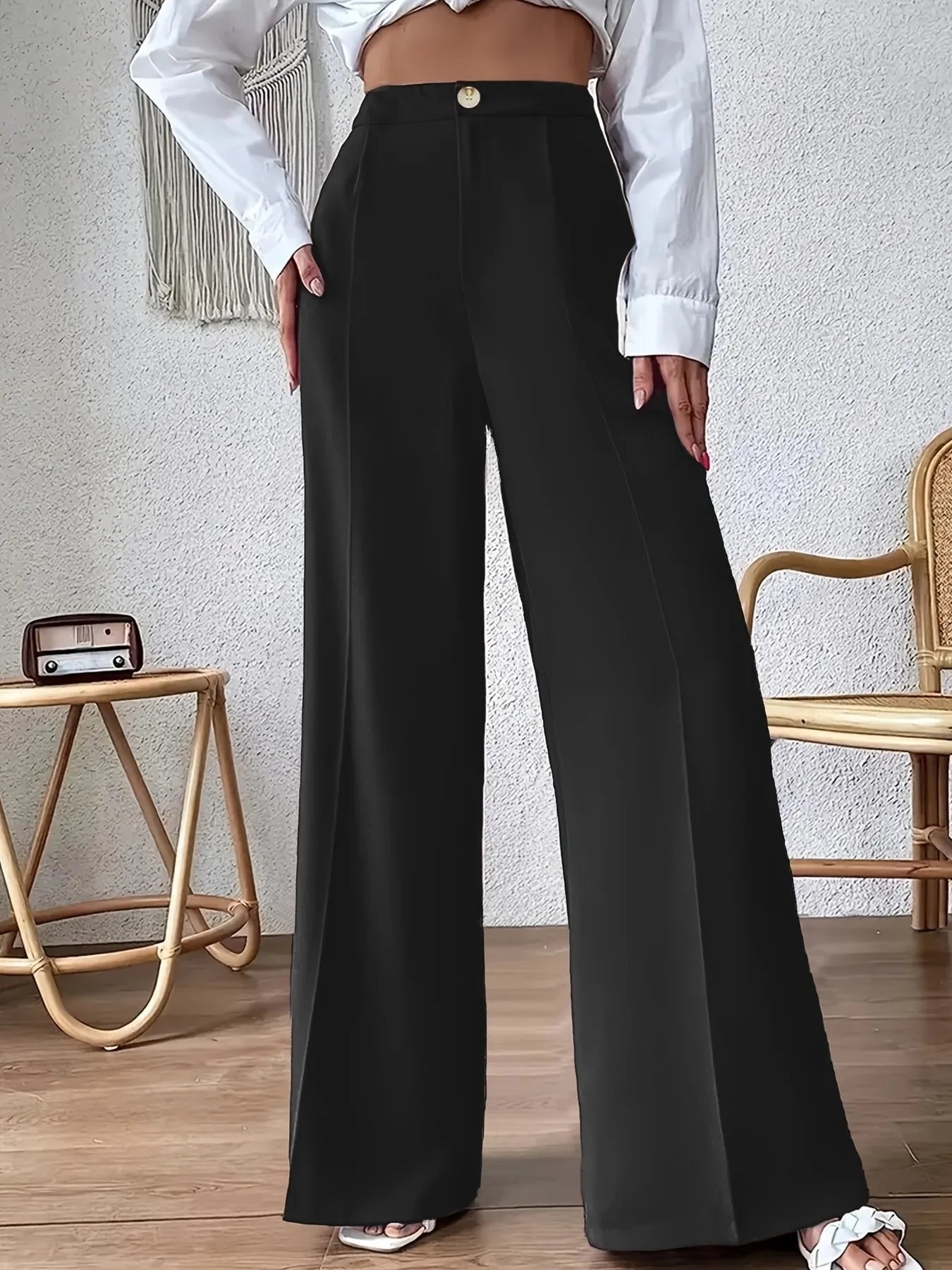 High Waist Wide Leg Pants - adritiX