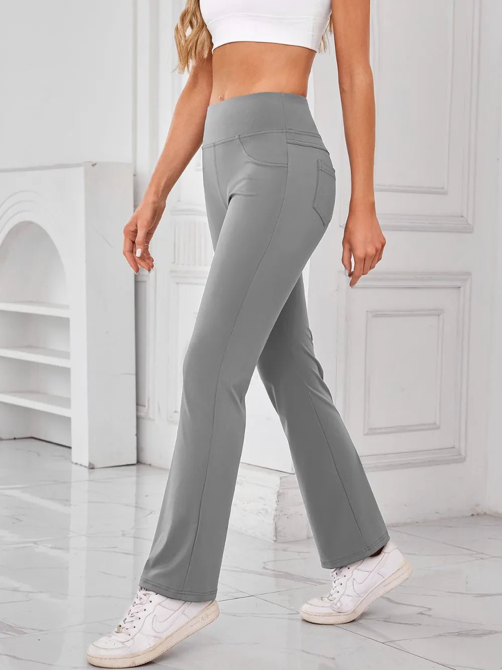 Lovelet High Waist Active Pants with Pockets - adritiX