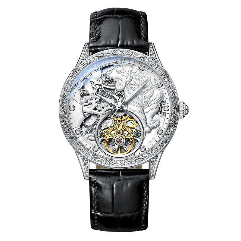 Men's Fully Automatic Mechanical Watch Stereo Relief Waterproof - adritiX