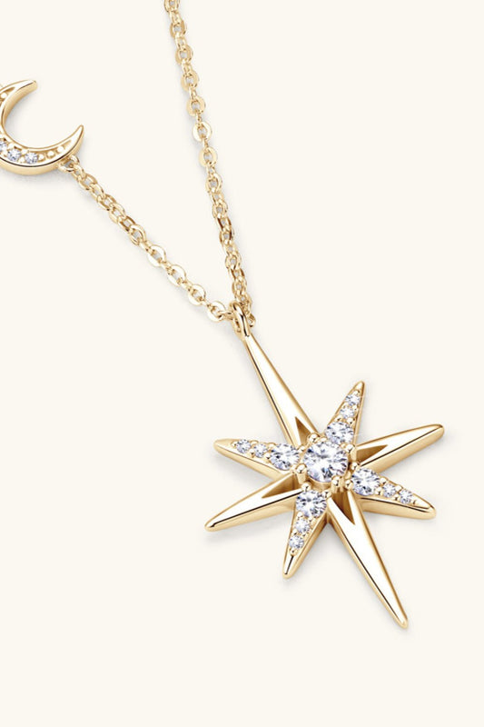 Moissanite 925 Sterling Silver Necklace - adritiX