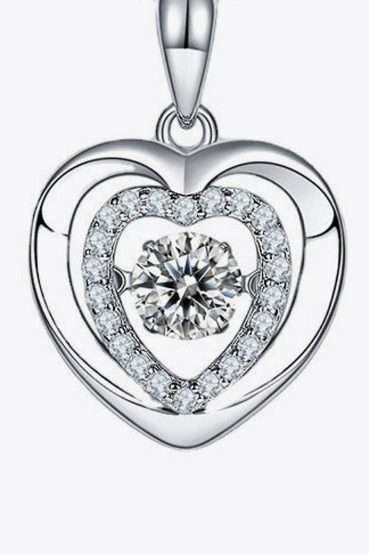 Moissanite Heart Pendant Necklace - adritiX