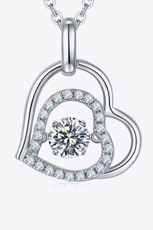 Moissanite Heart Pendant Necklace - adritiX