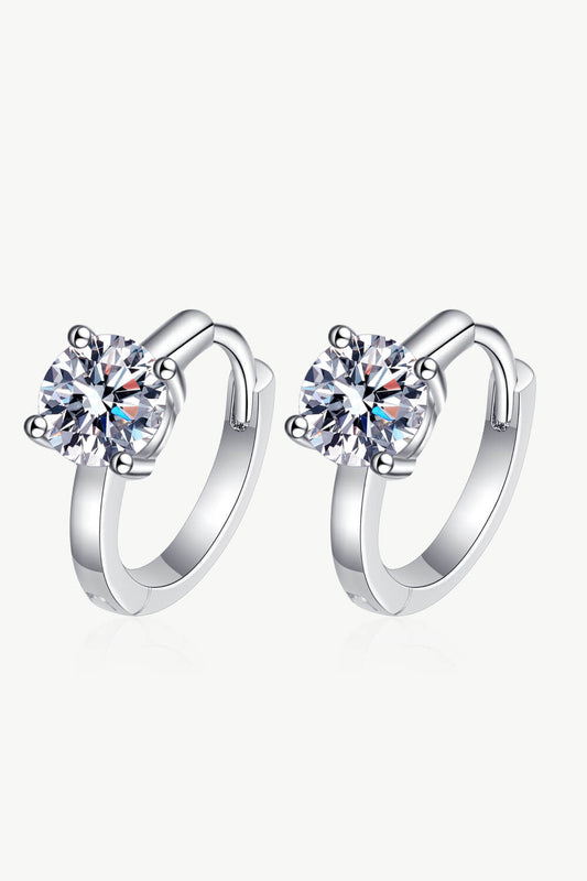 Moissanite Huggie Earrings - adritiX