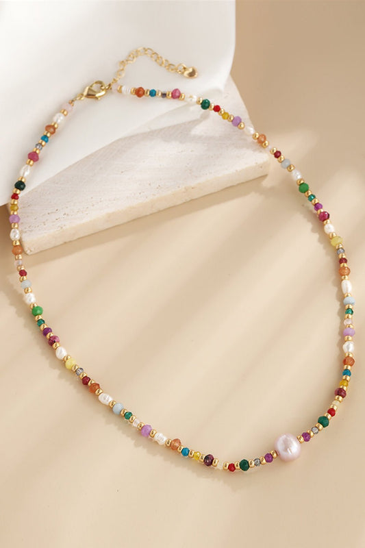 Multicolored Bead Necklace - adritiX