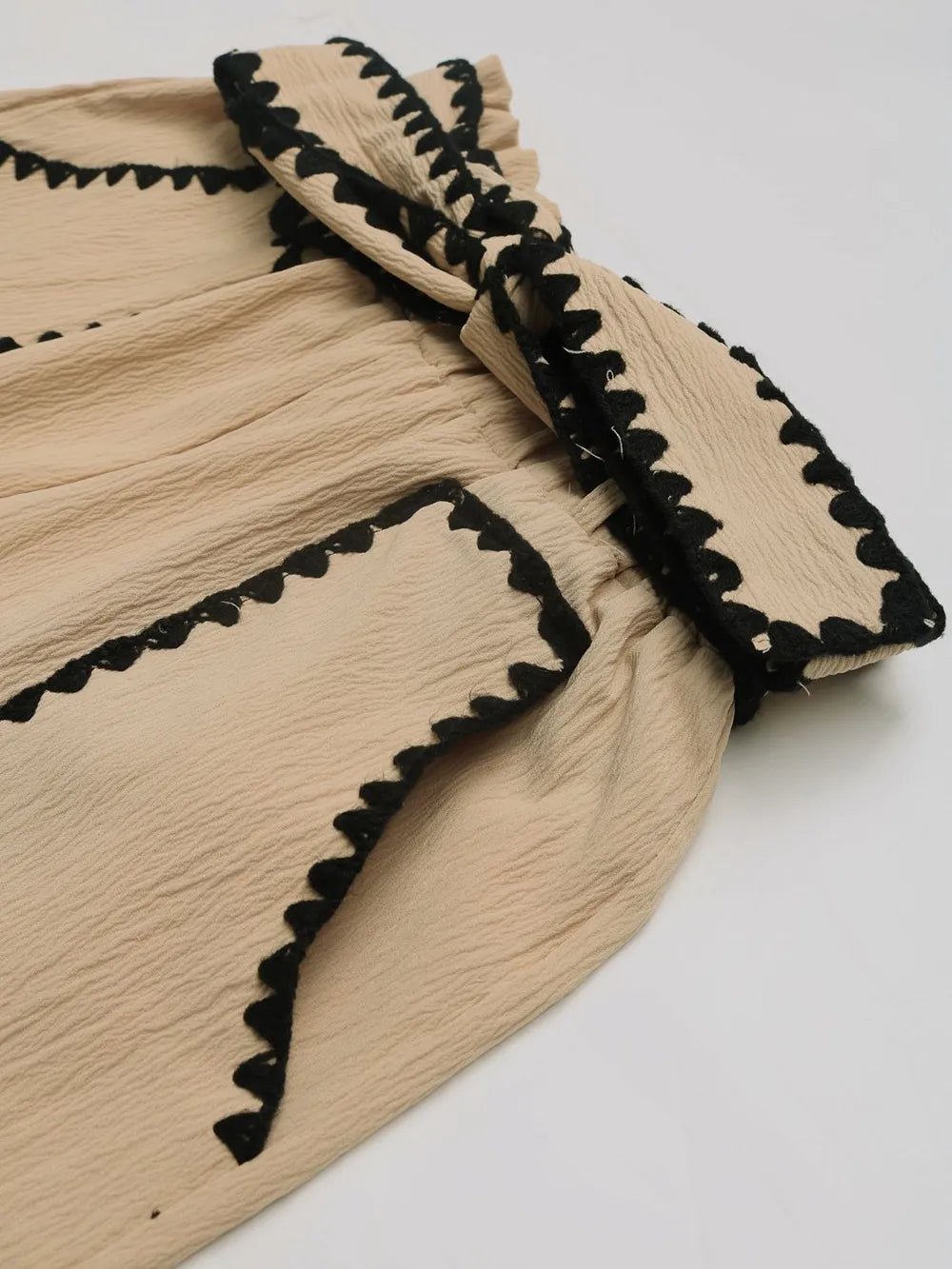 Perfee Tied Contrast Trim Shorts - adritiX