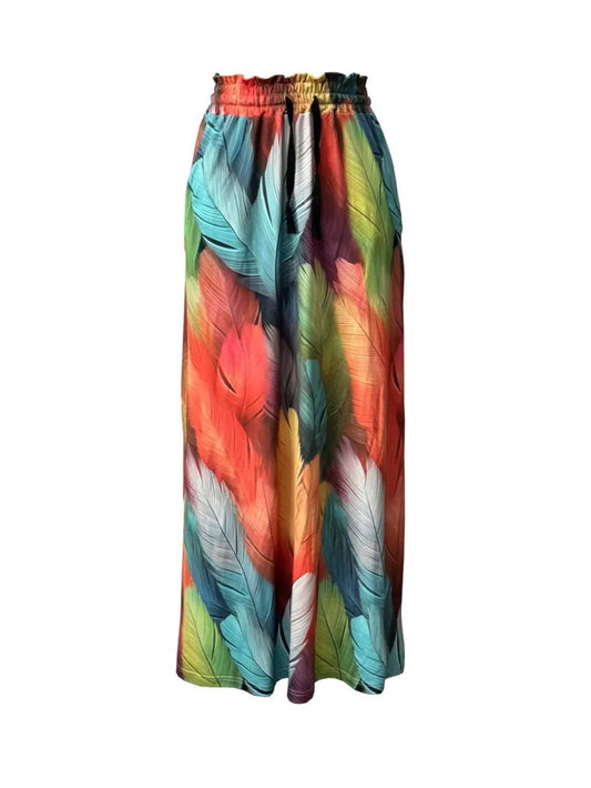 Printed Maxi Skirt with Pockets - adritiX