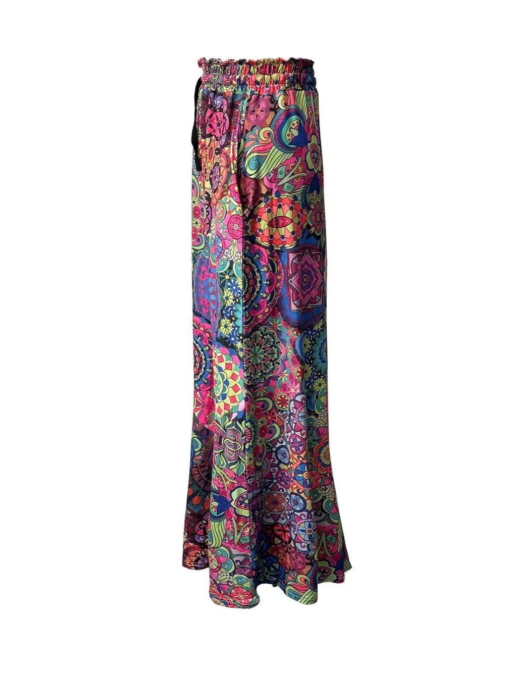 Printed Maxi Skirt with Pockets - adritiX