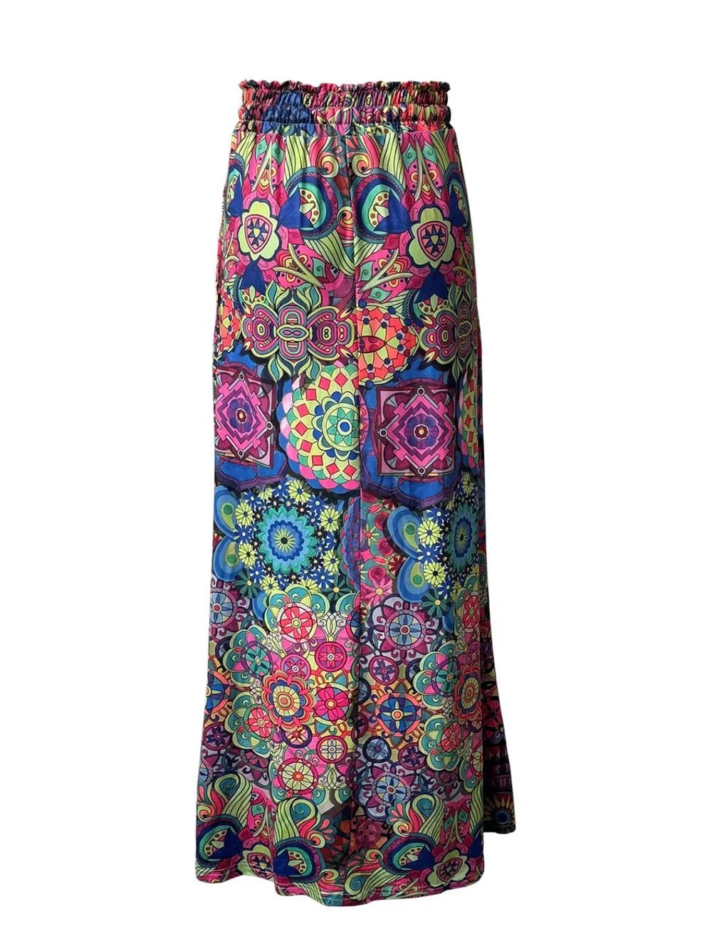 Printed Maxi Skirt with Pockets - adritiX