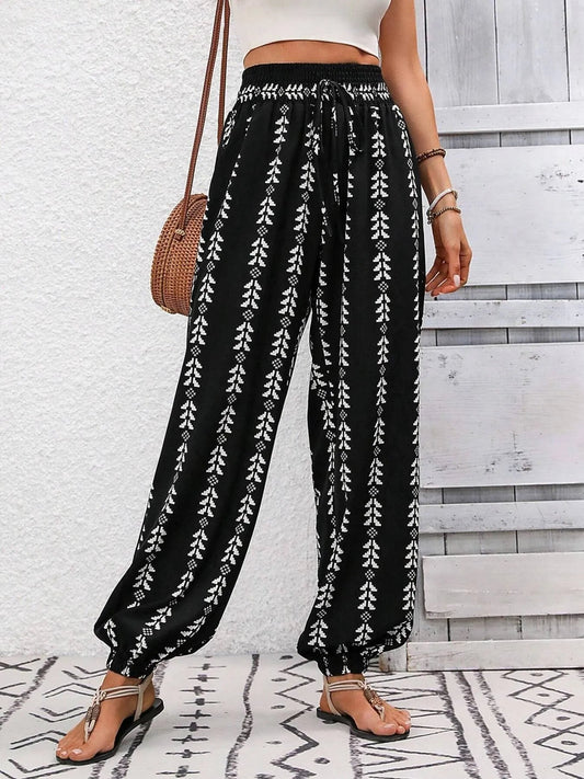 Printed Wide Leg Pants - adritiX