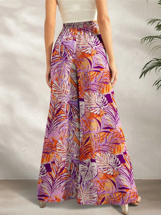 Printed Wide Leg Pants - adritiX