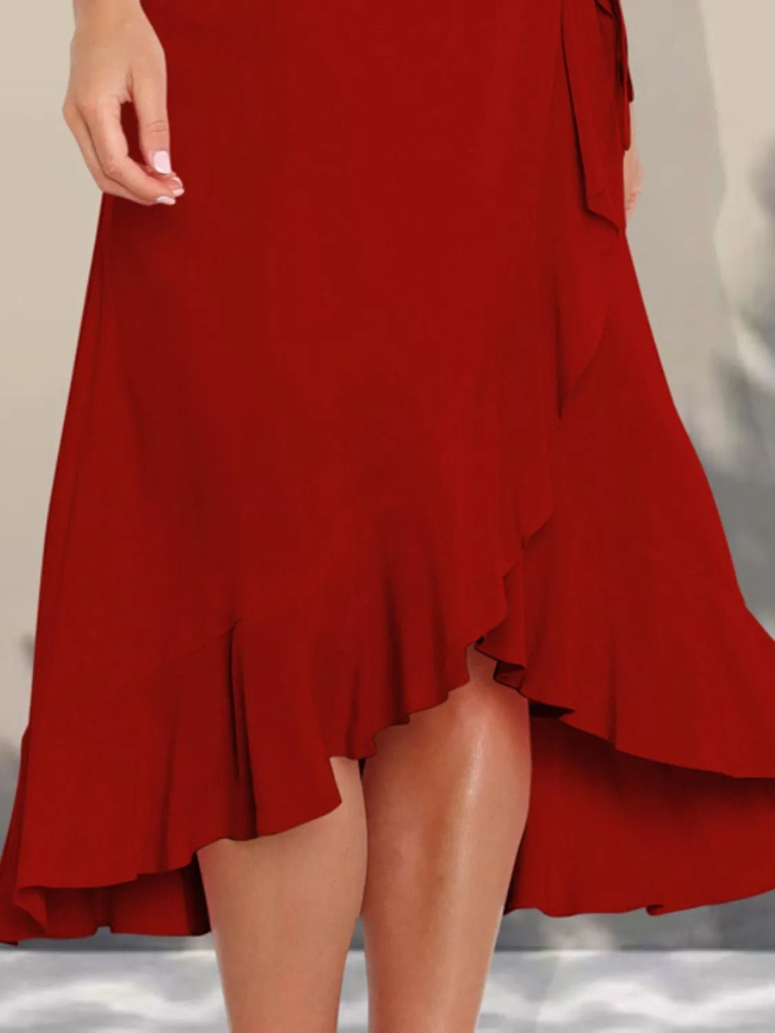 Ruffled Hem Tied Skirt - adritiX