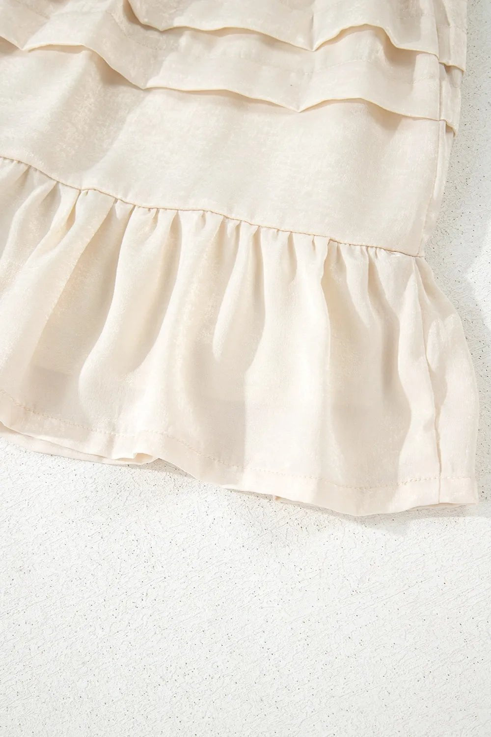Ruffled Hemline Elastic Waist Mini Skirt - adritiX