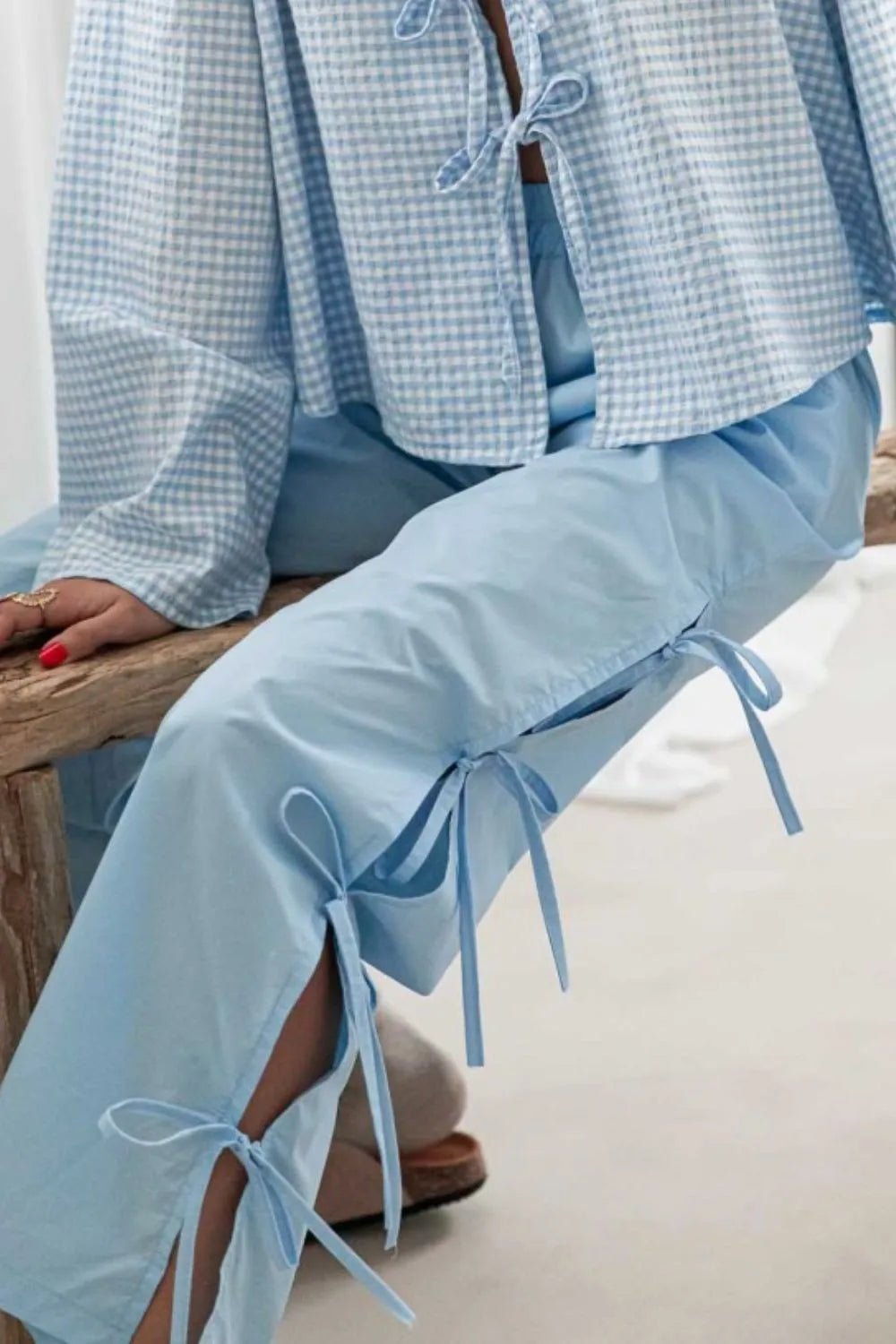 Side Tied Pants with Pockets - adritiX