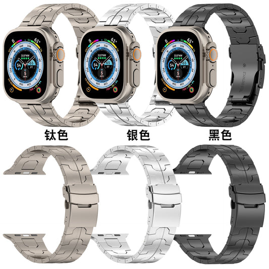 Solid Color Titanium Alloy High - end Metal Wrist Strap - adritiX