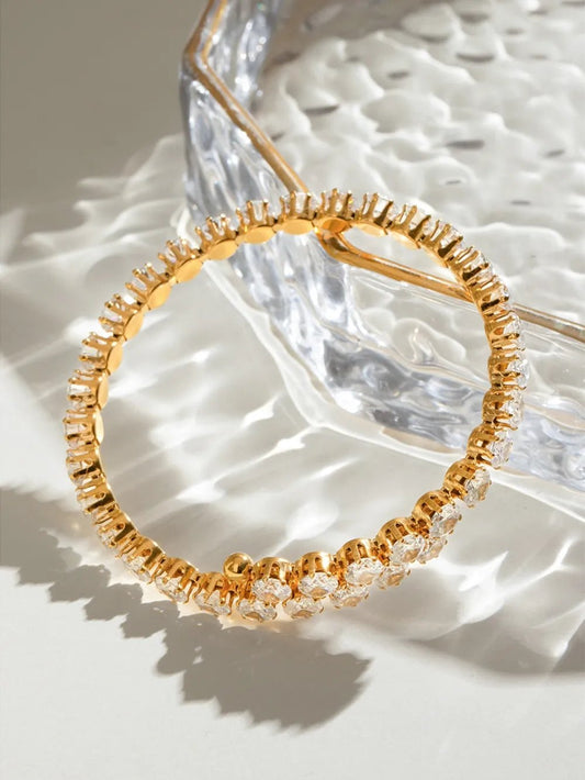 Stainless Steel Inlaid Zircon Bracelet - adritiX