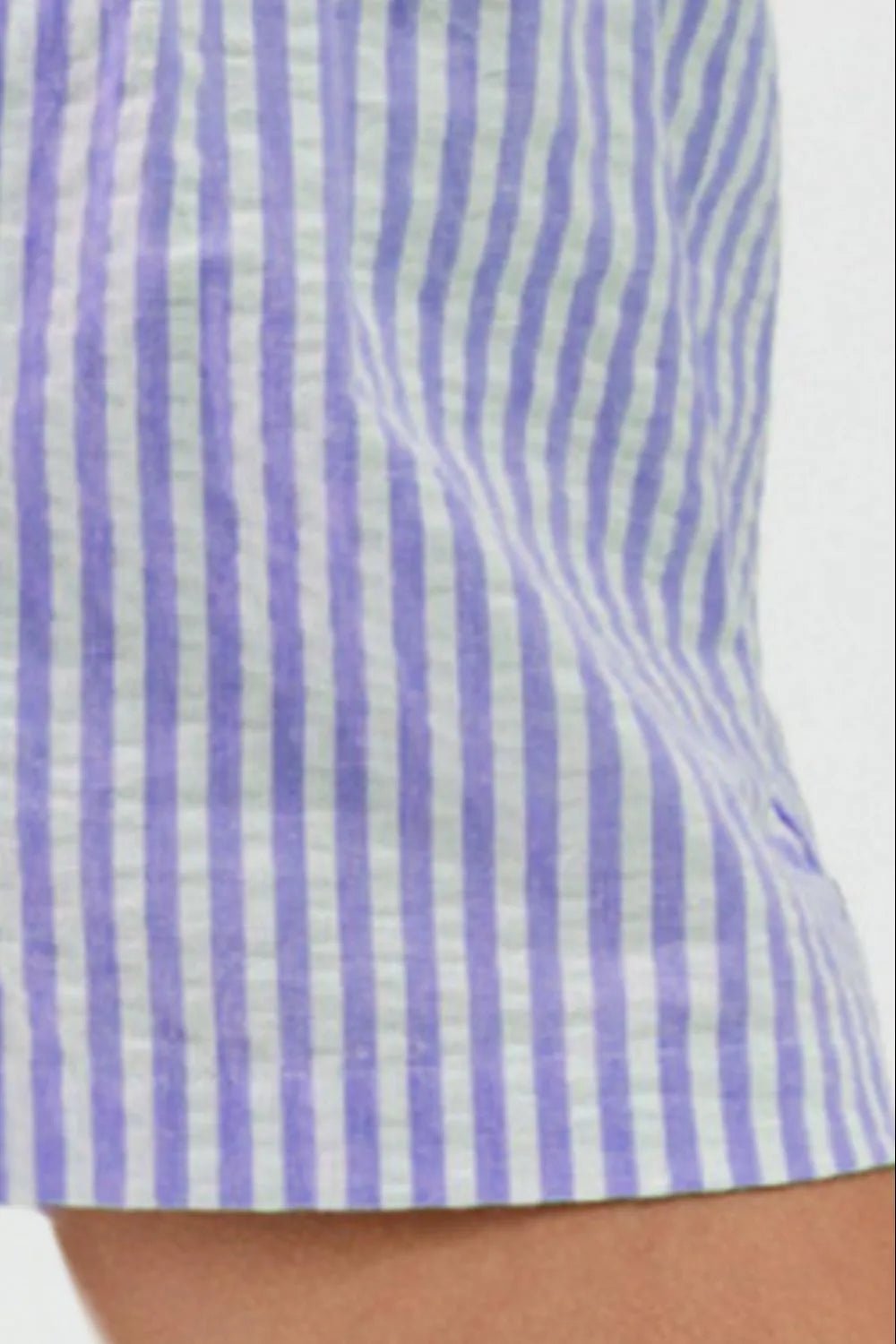 Striped Elastic Waist Shorts - adritiX