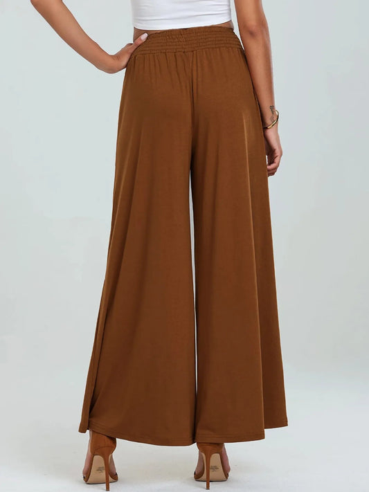 Stylish High - Waisted Wide Leg Pants with Pockets - Elevate Your Look and Comfort - adritiX
