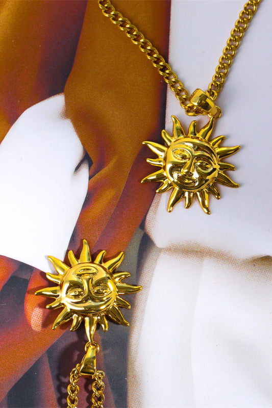 Sun Pendant Copper Necklace - adritiX