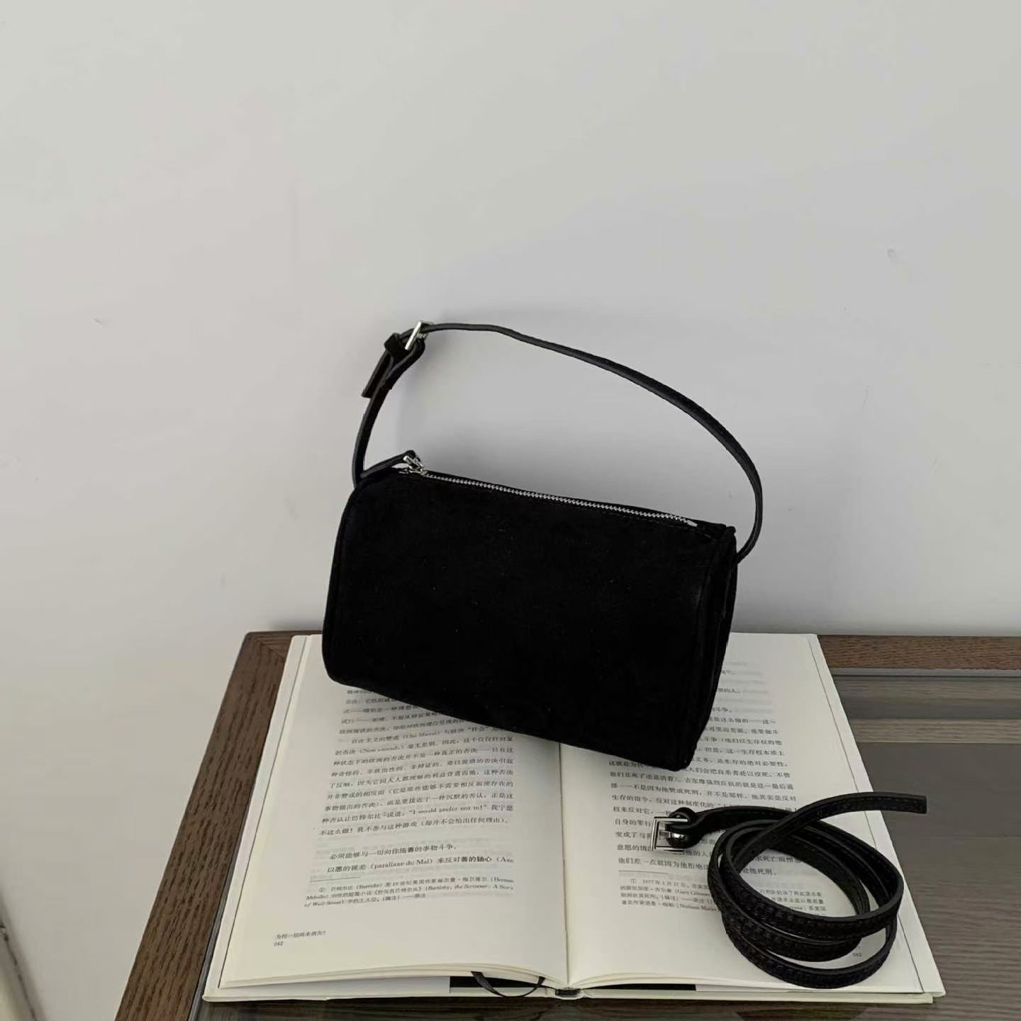 Suede Underarm Mini Small Handbag - adritiX