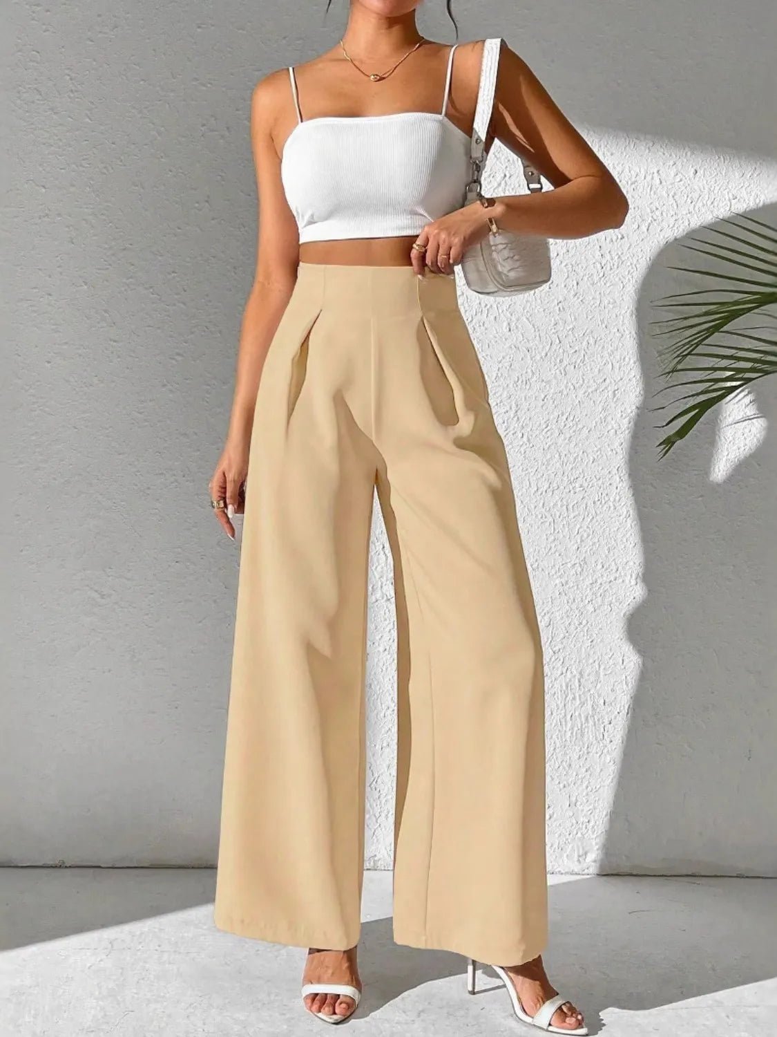 Wide Leg High Waist Pants - adritiX