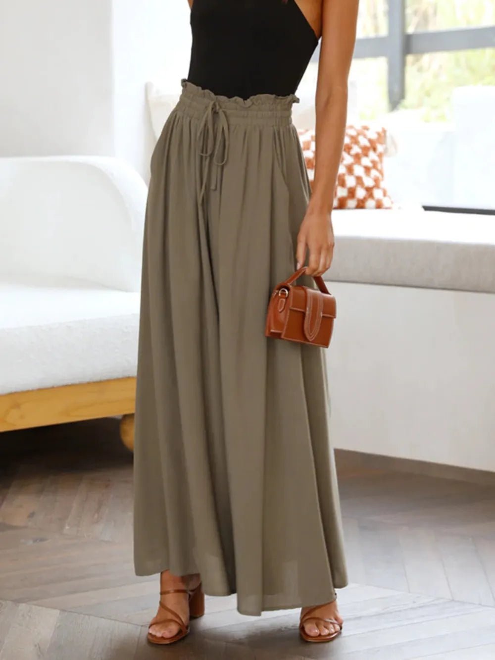 Wide Leg Pants with Pockets - adritiX