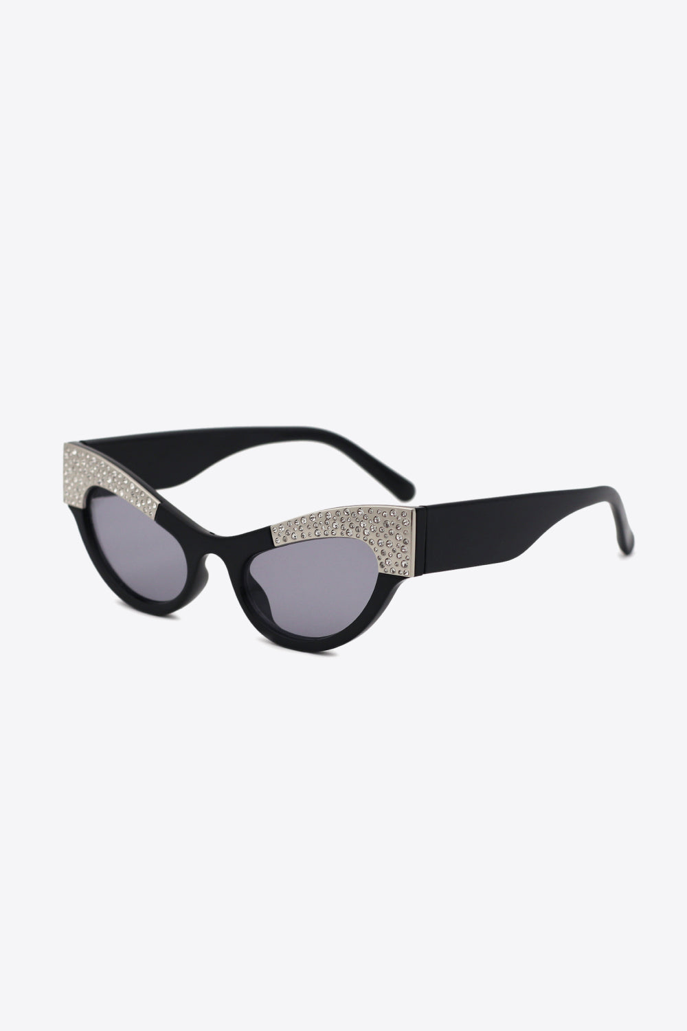 UV400 Rhinestone Trim Cat-Eye Sunglasses - adritiX