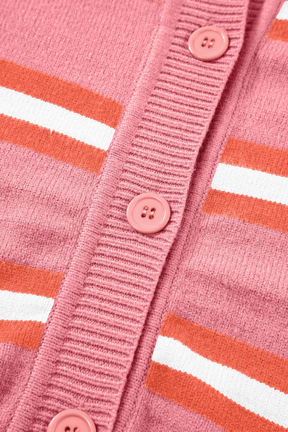 Striped Button Down Long Sleeve Cardigan - adritiX