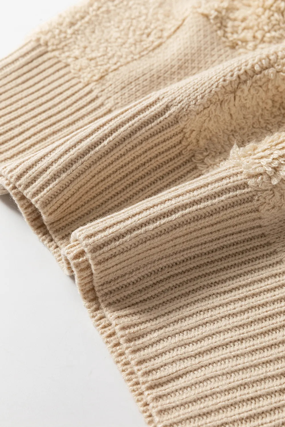 Checkered Round Neck Dropped Shoulder Sweater - adritiX