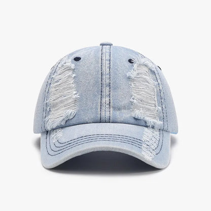 Distressed Cotton Baseball Cap - adritiX