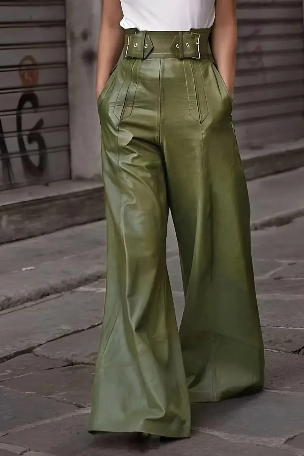Bold & Beautiful High Waist Wide Flare Pants for Effortless Style and Comfort - adritiX