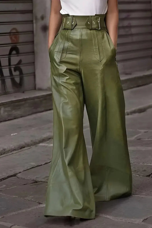 Bold & Beautiful High Waist Wide Flare Pants for Effortless Style and Comfort - adritiX