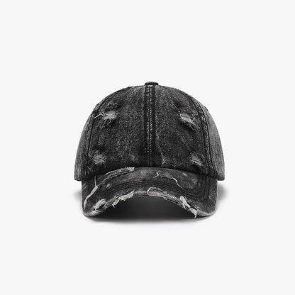 Distressed Cotton Baseball Cap - adritiX