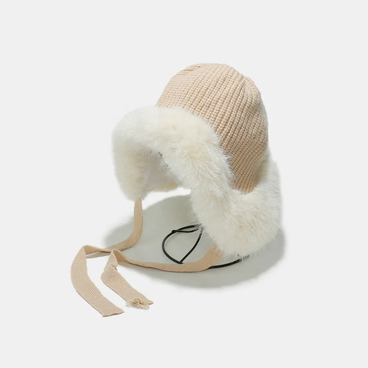 Thermal Tied Fuzzy Winter Hat - adritiX