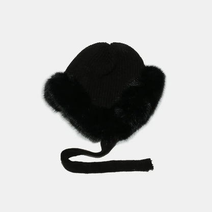 Thermal Tied Fuzzy Winter Hat - adritiX