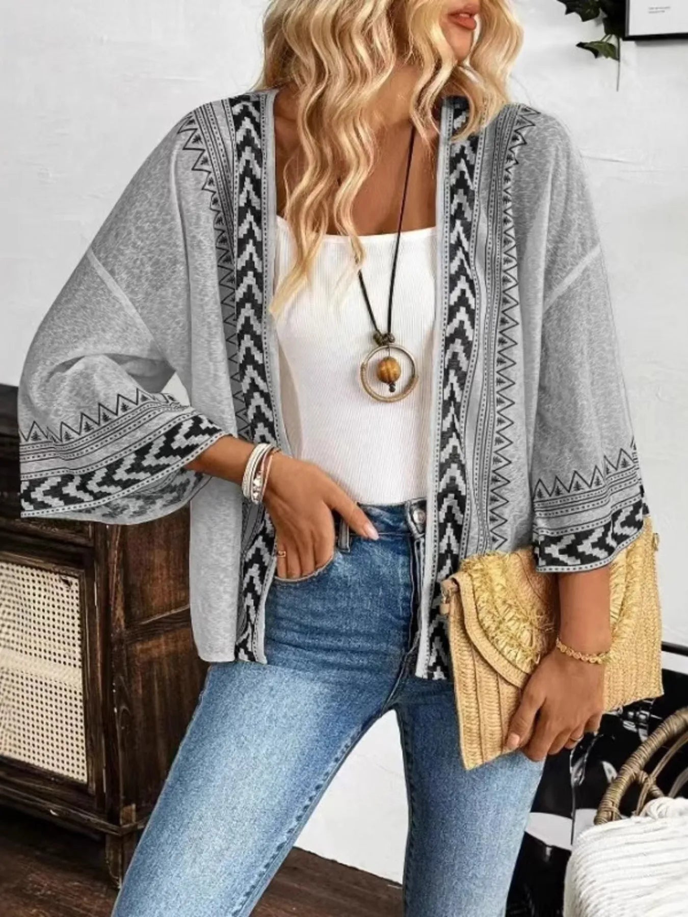 Open Front Kimono Cardigan - adritiX