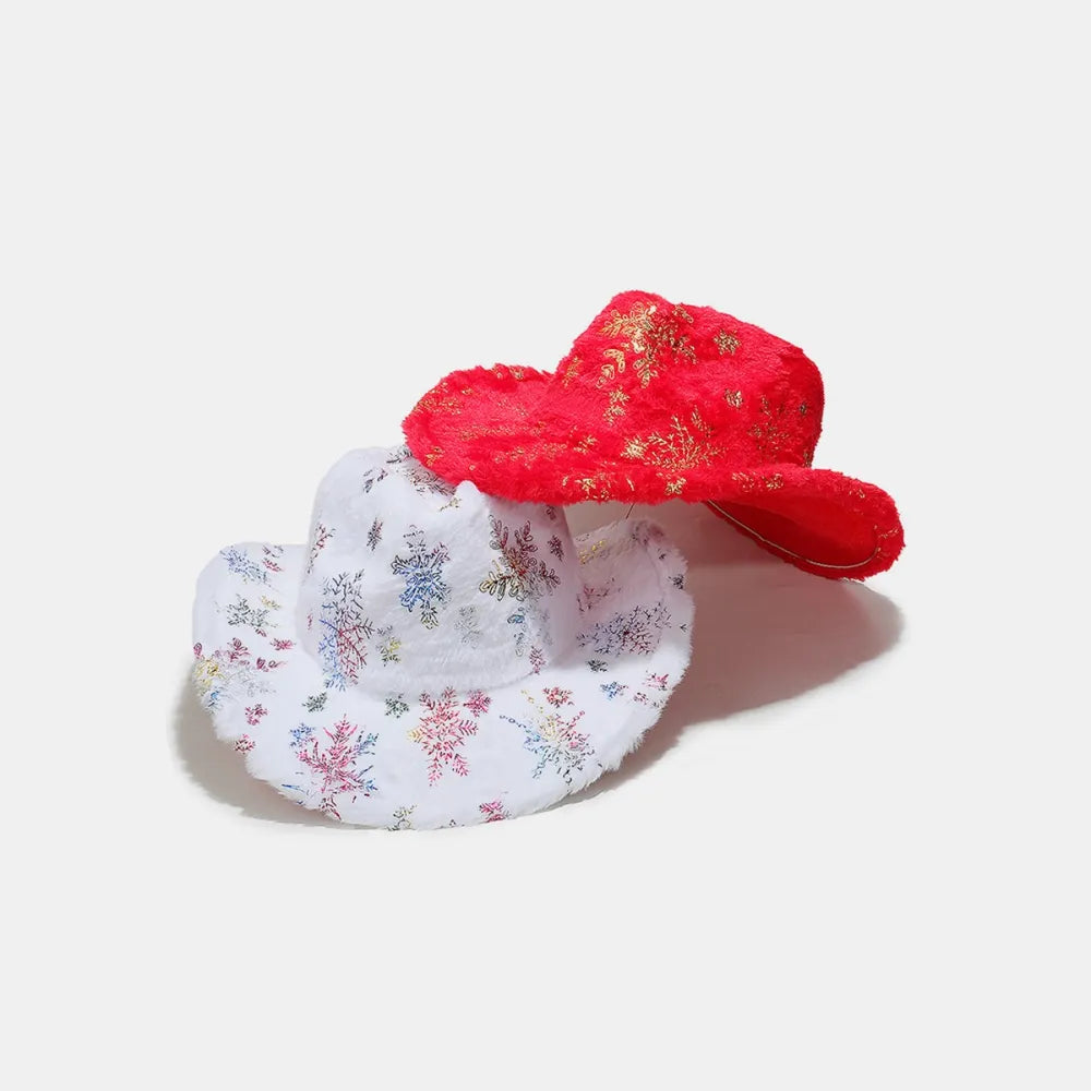Fuzzy Snowflakes Polyester Hat - adritiX