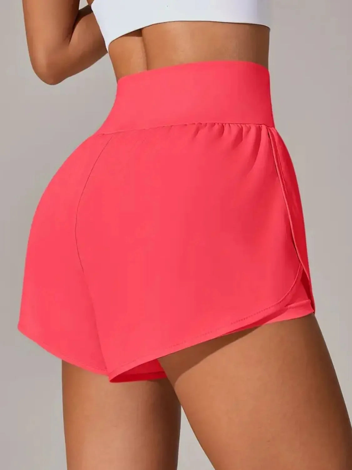 Pocketed High Waist Active Shorts - adritiX