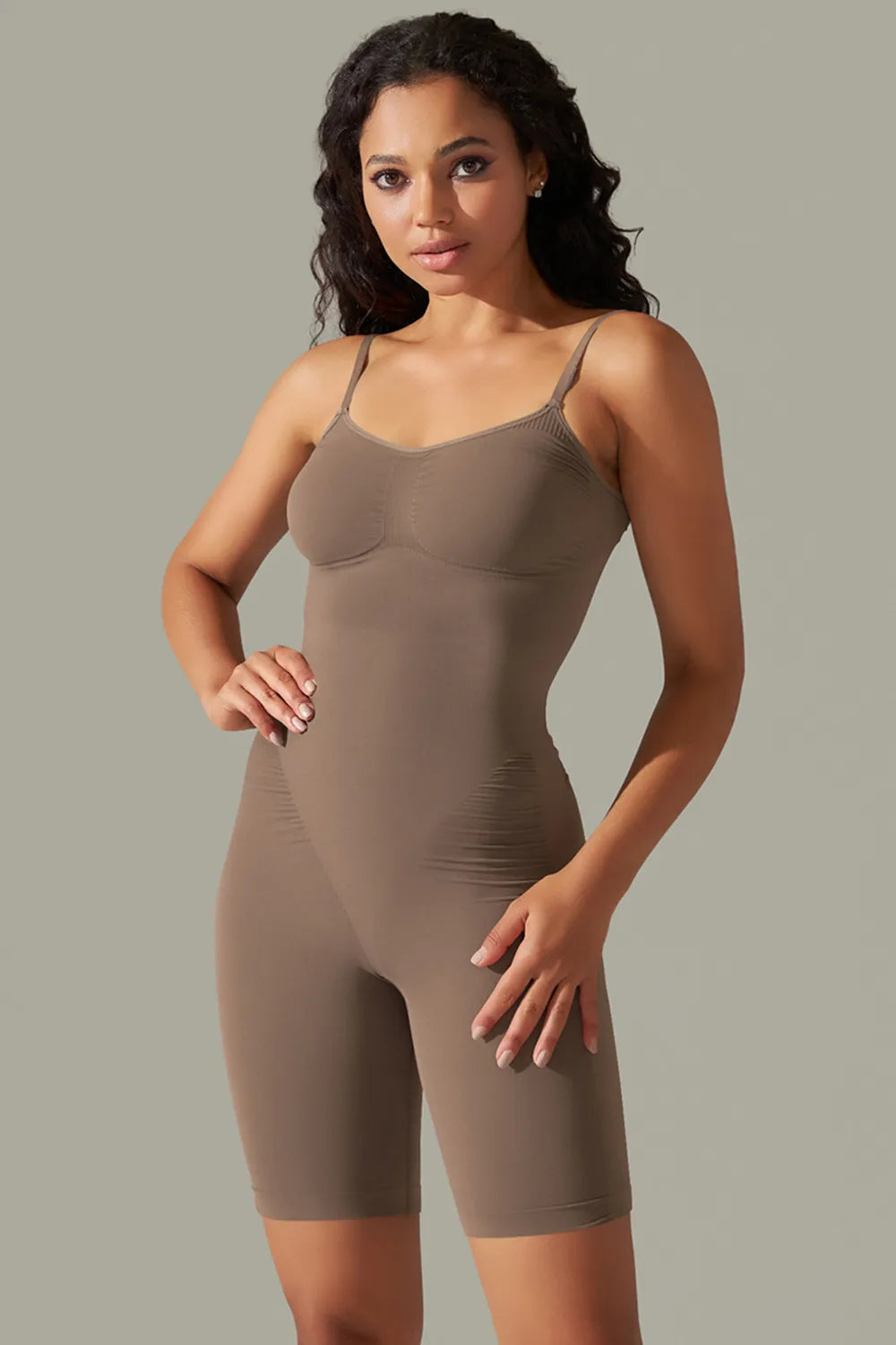 Elegant Spaghetti Strap Active Romper - adritiX