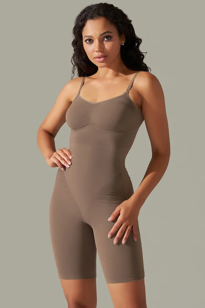 Elegant Spaghetti Strap Active Romper - adritiX