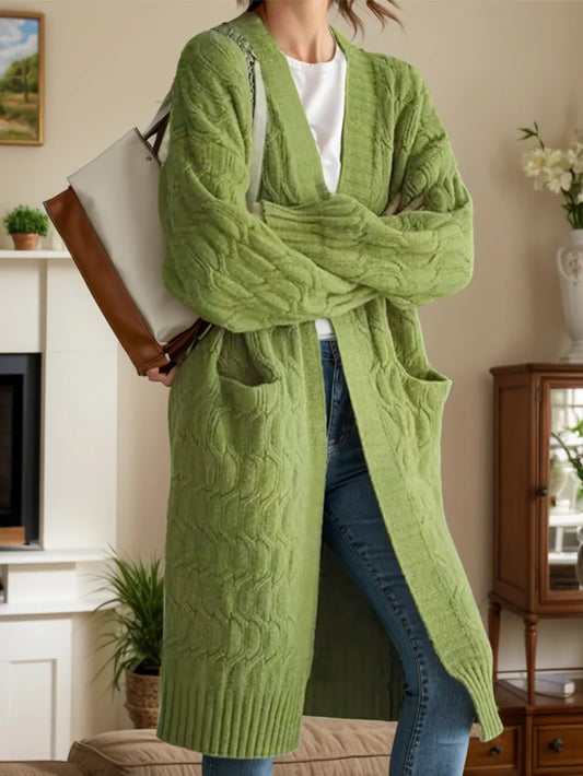 Open Front Long Sleeve Cardigan - adritiX