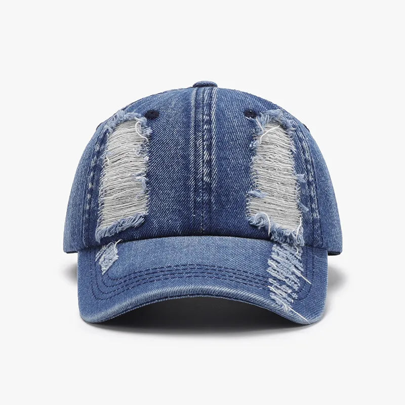 Distressed Cotton Baseball Cap - adritiX