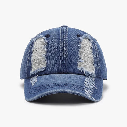 Distressed Cotton Baseball Cap - adritiX