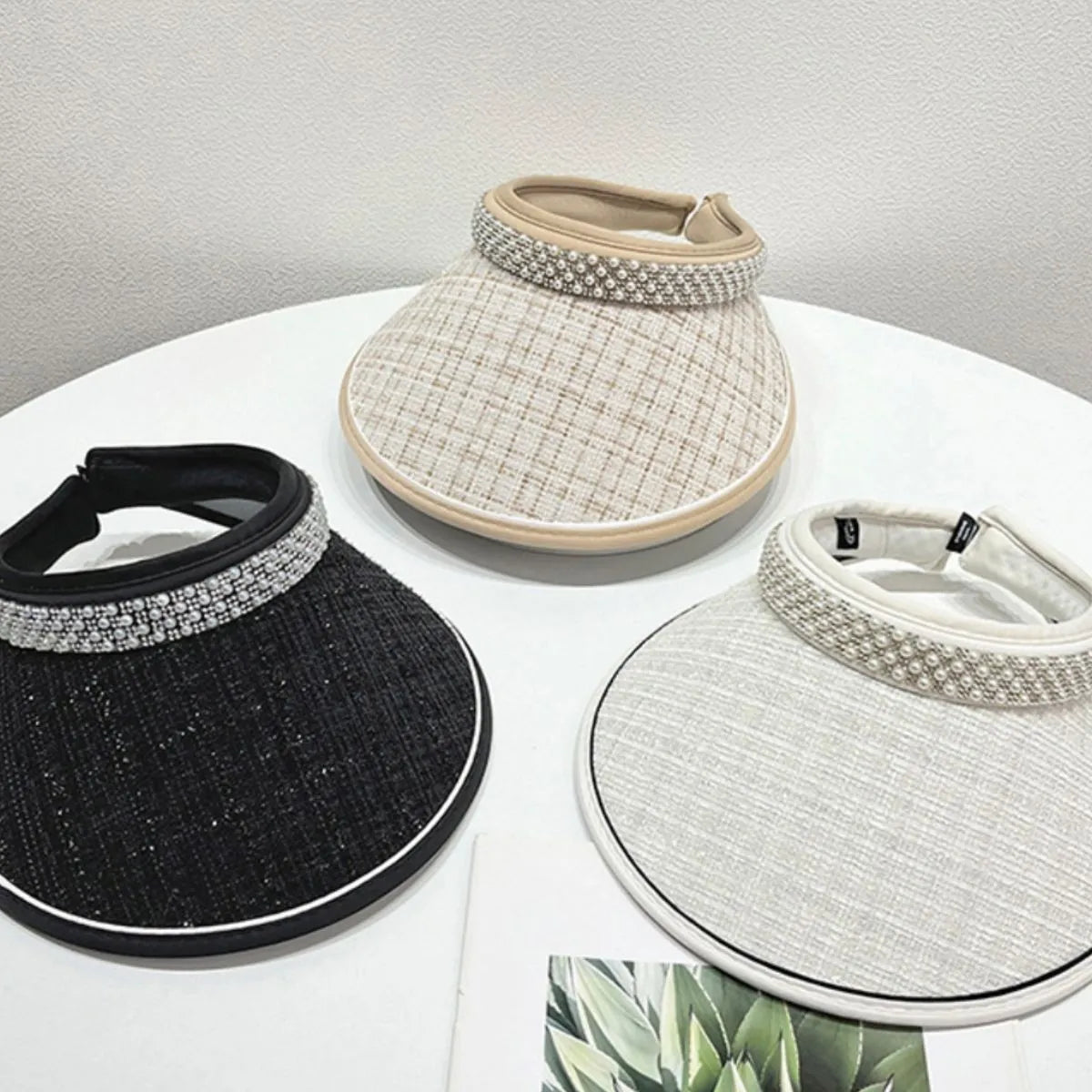 Pearl Detail Sunscreen Hat - adritiX