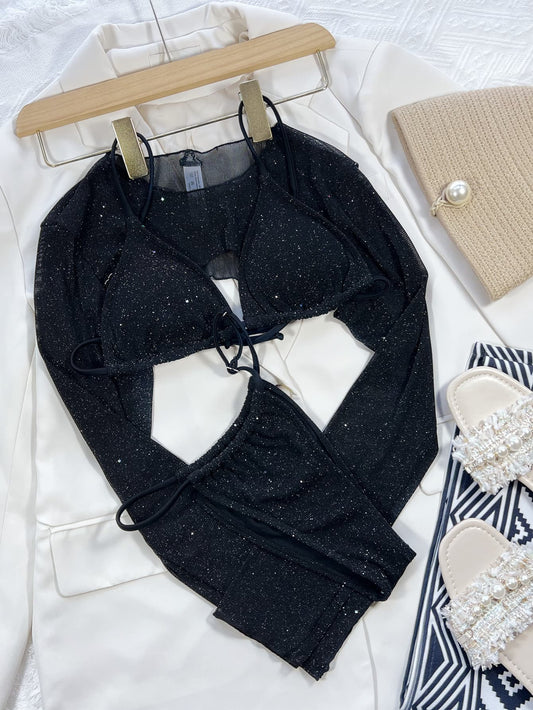 Glitter Three-Piece Swim Set - adritiX