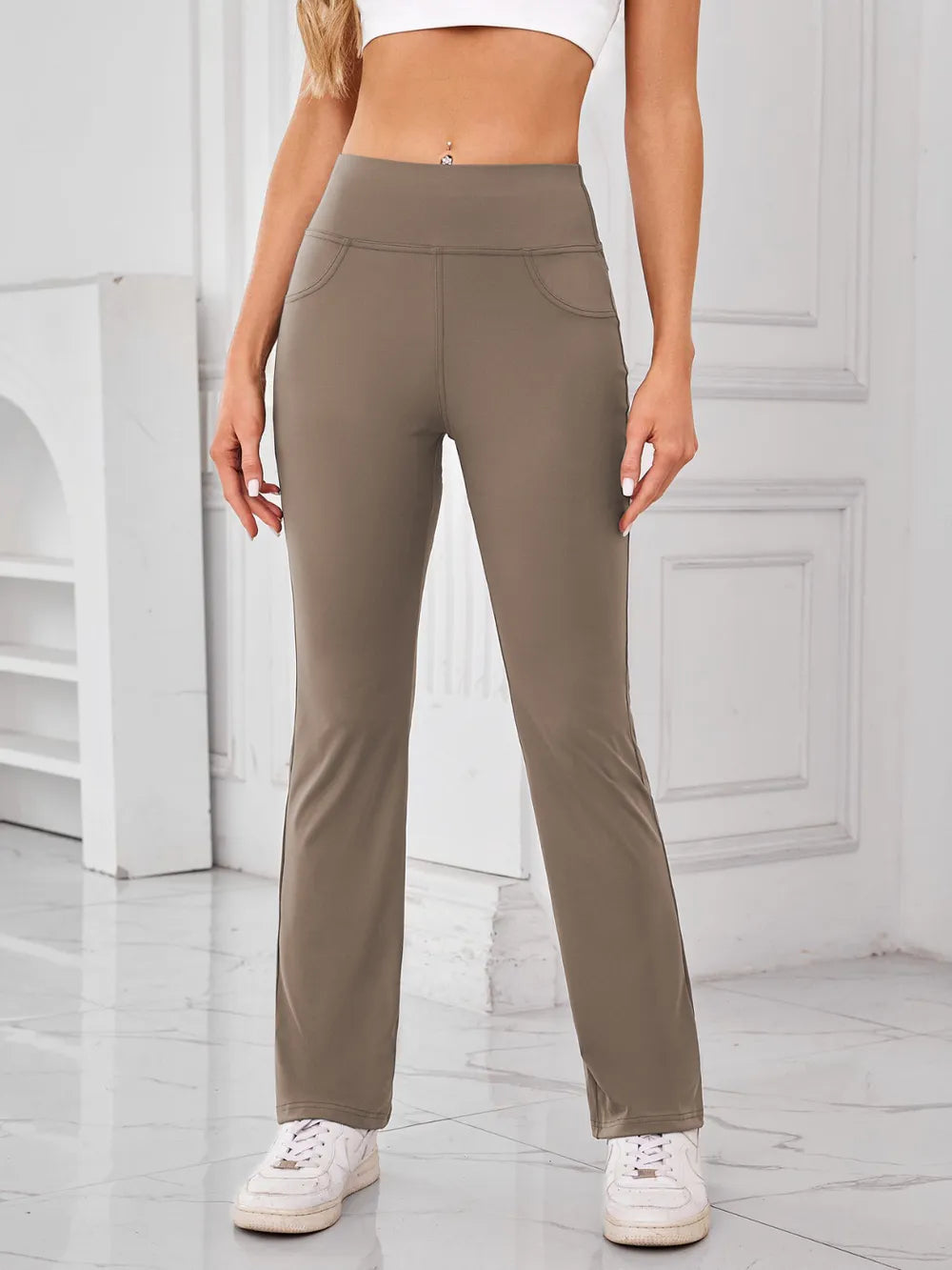 Lovelet High Waist Active Pants with Pockets - adritiX