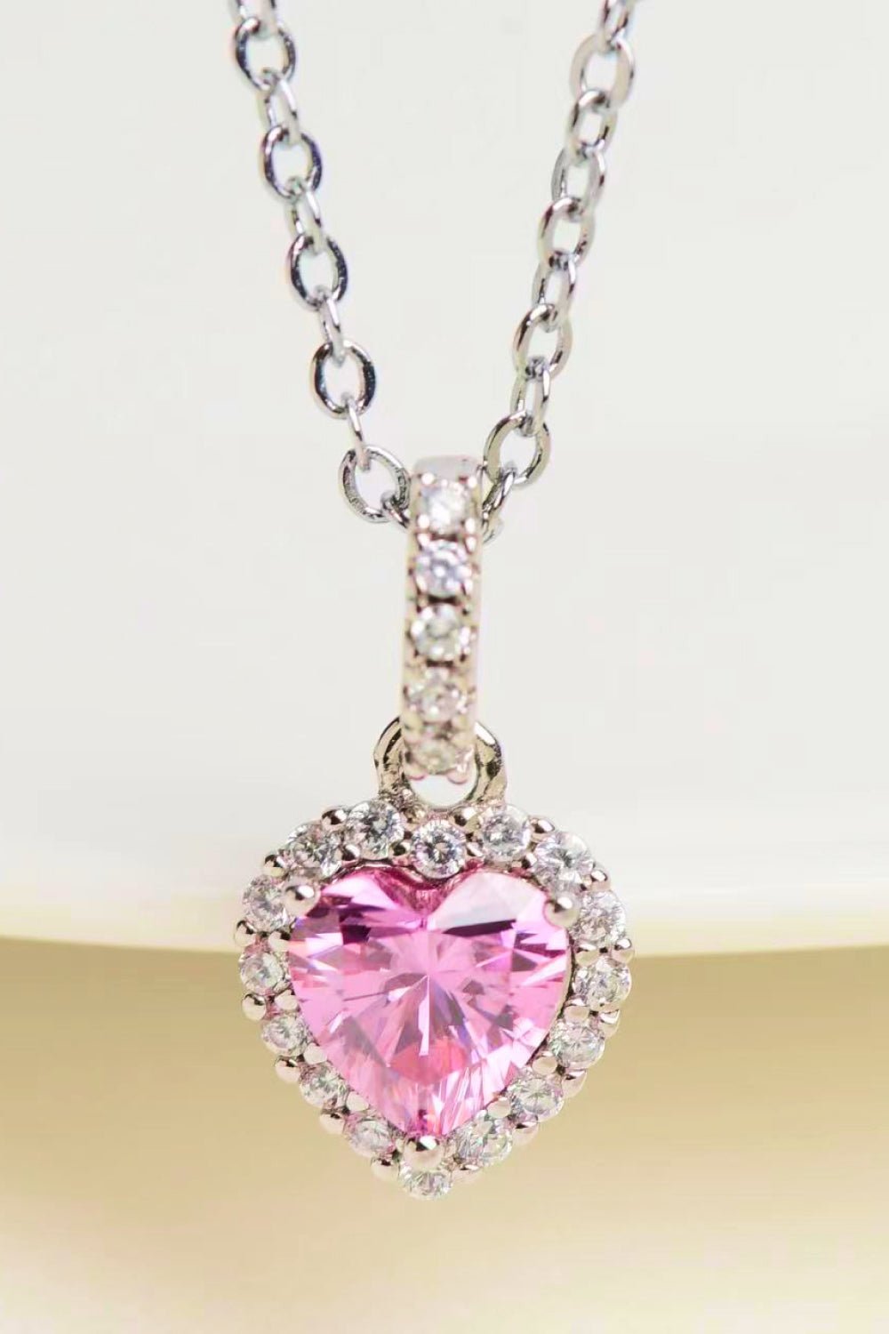 1 Carat Moissanite Heart Pendant Necklace - adritiX